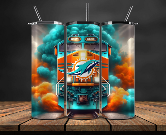 Miami Dolphins Tumbler Wrap, NFL Trendy Tumbler 05