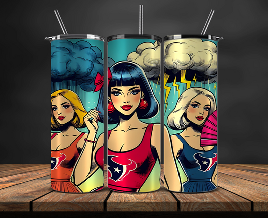 Houston Texans Tumbler Wrap, NFL Trendy Tumbler 05