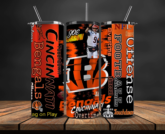 Cincinnati Bengals Tumbler Wrap, NFL Trendy Tumbler 05