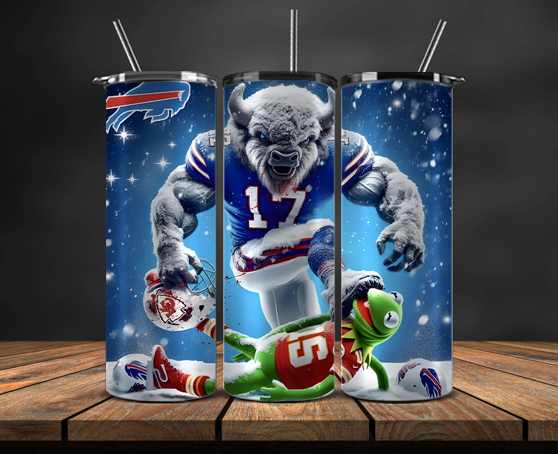 Buffalo Bills Tumbler Wrap, NFL Trendy Tumbler 05