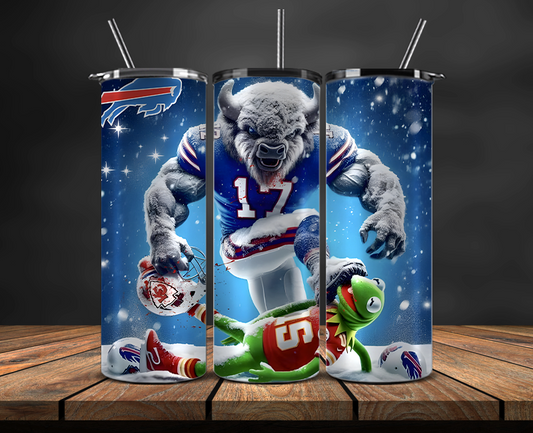 Buffalo Bills Tumbler Wrap, NFL Trendy Tumbler 05