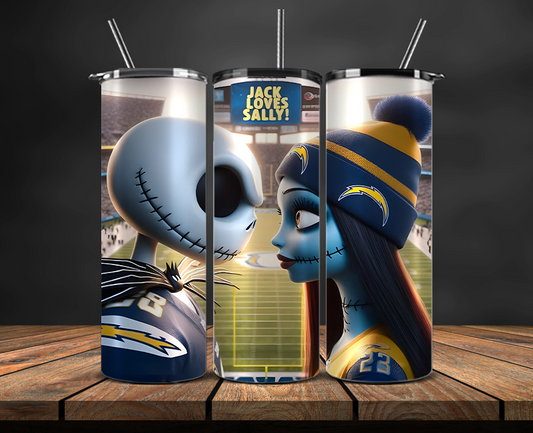 Los Angeles Chargers Tumbler Wrap, NFL Trendy Tumbler 05