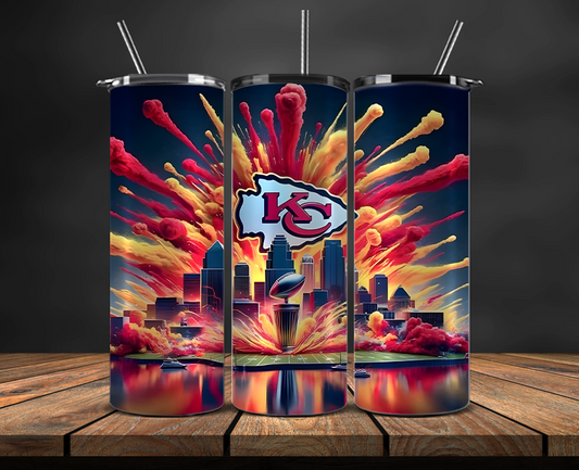 Kansas City Chiefs Tumbler Wrap, NFL Trendy Tumbler 05