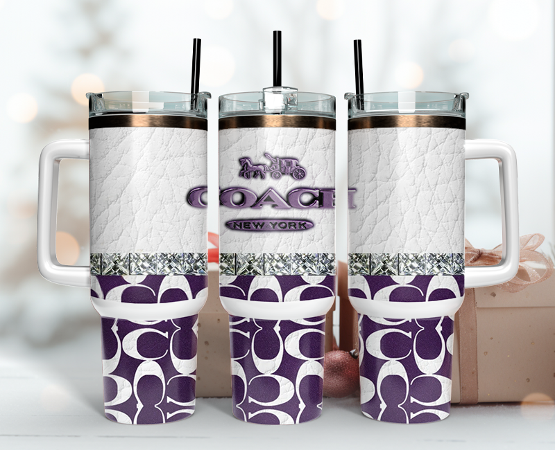 Coach Tumbler Wrap 40oz,Tumbler Wrap with Logo Fashion - Instant PNG File 64