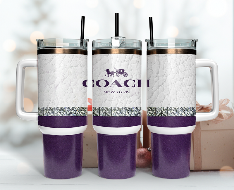Coach Tumbler Wrap 40oz,Tumbler Wrap with Logo Fashion - Instant PNG File 67