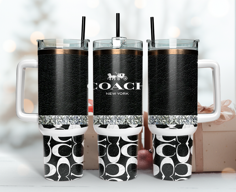Coach Tumbler Wrap 40oz,Tumbler Wrap with Logo Fashion - Instant PNG File 69