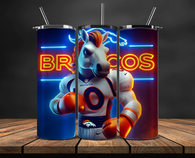 Denver Broncos Tumbler Wrap, NFL Trendy Tumbler 06