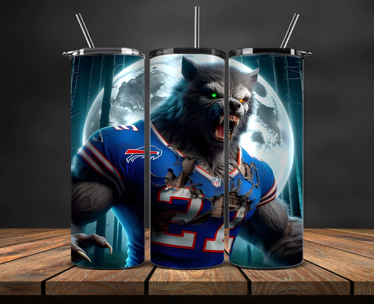 Buffalo Bills Tumbler Wrap, NFL Trendy Tumbler 06