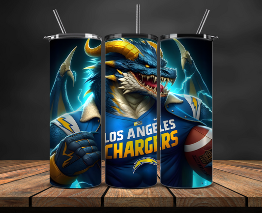 Los Angeles Chargers Tumbler Wrap, NFL Trendy Tumbler 06
