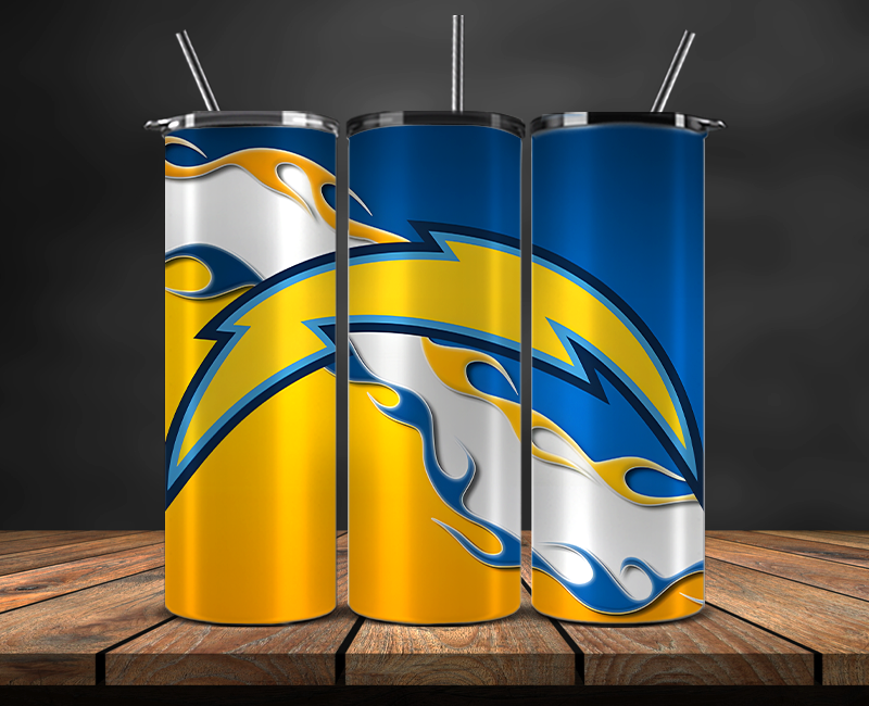 Los Angeles Chargers Tumbler Wrap, NFL Trendy Tumbler 07