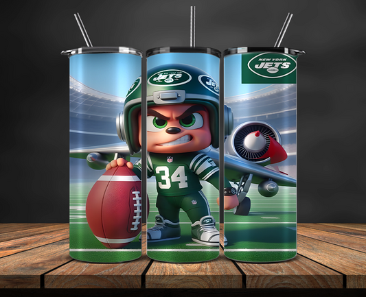 New York Jets Tumbler Wrap, NFL Trendy Tumbler 07