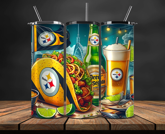 Pittsburgh Steelers Tumbler Wrap, NFL Trendy Tumbler 07