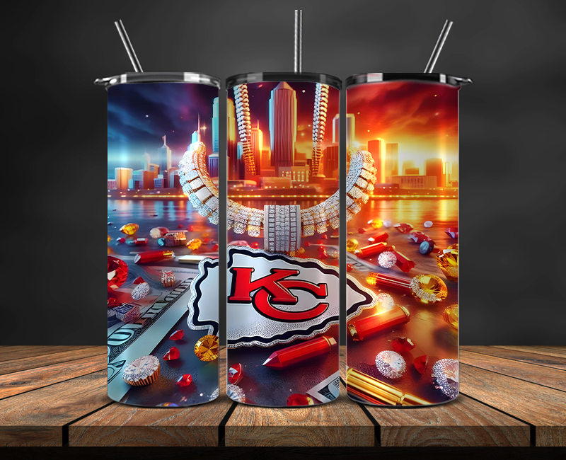 Kansas City Chiefs Tumbler Wrap, NFL Trendy Tumbler 07