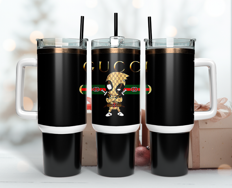 Gucci Tumbler Wrap 40oz,Tumbler Wrap with Logo Fashion - Instant PNG File 83