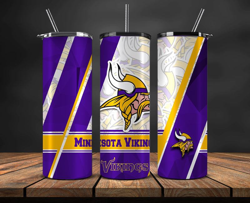 American football themed tumbler wrap design for 20oz skinny tumbler, sports fan style