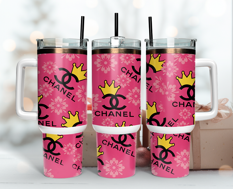 Chanel Tumbler Wrap 40oz,Tumbler Wrap with Logo Fashion - Instant PNG File 88