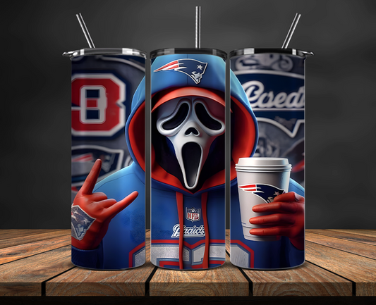 New England Patriots Tumbler Wrap, NFL Trendy Tumbler 08