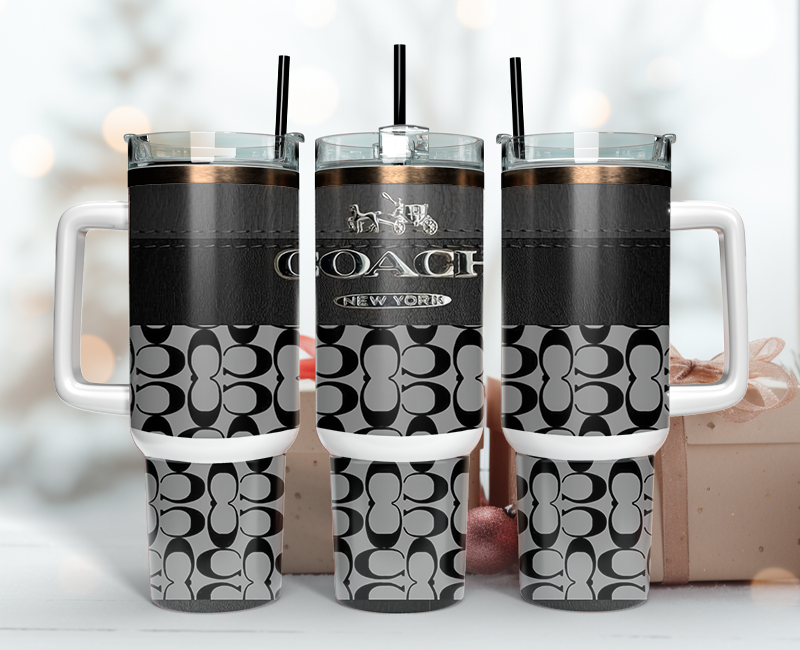 Coach Tumbler Wrap 40oz,Tumbler Wrap with Logo Fashion - Instant PNG File 08