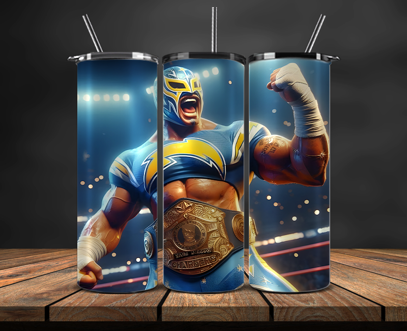Los Angeles Chargers Tumbler Wrap, NFL Trendy Tumbler 08