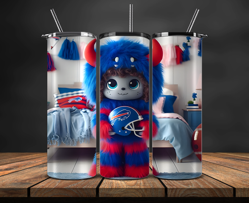 Buffalo Bills Tumbler Wrap, NFL Trendy Tumbler 08