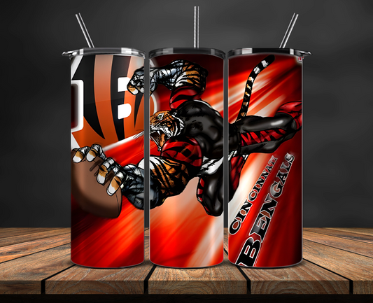 Cincinnati Bengals Tumbler Wrap, NFL Trendy Tumbler 08