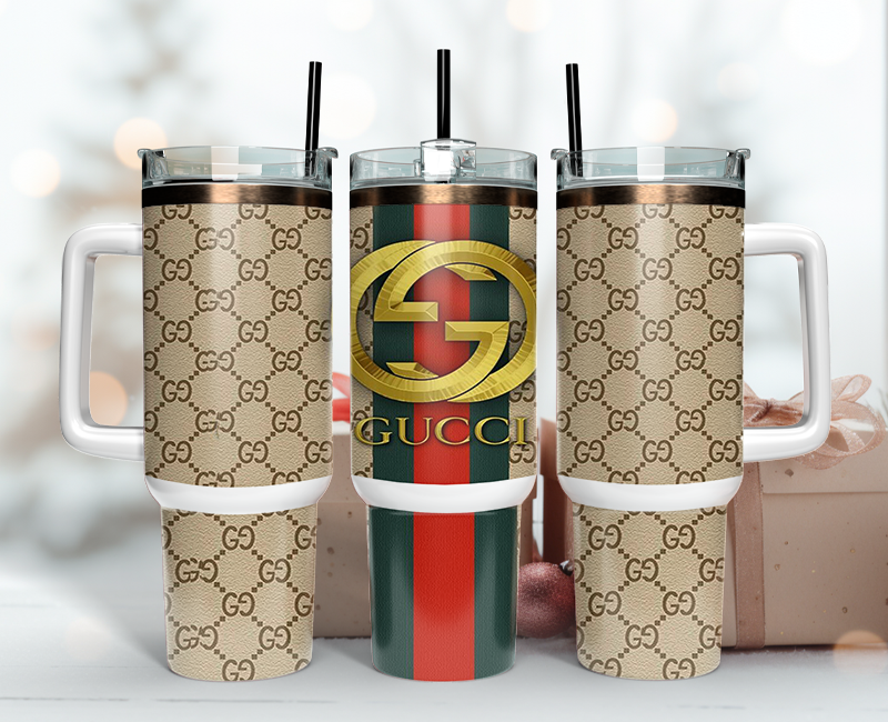 Gucci Tumbler Wrap 40oz,Tumbler Wrap with Logo Fashion - Instant PNG File 91