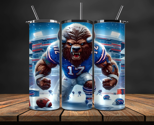 Buffalo Bills Tumbler Wrap, NFL Trendy Tumbler 09