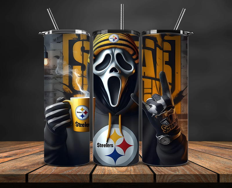 Pittsburgh Steelers Tumbler Wrap, NFL Trendy Tumbler 09