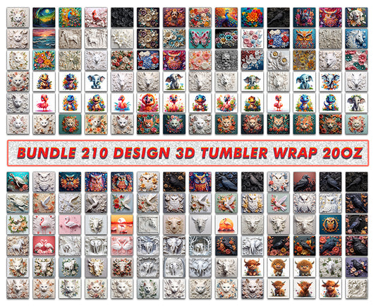 200+ 3D Flowers Tumbler Wrap Sublimation Bundle, 3D Floral Sublimation Tumbler Design Bundle, 3D Tumbler Wrap ,Instant Download PNG 42
