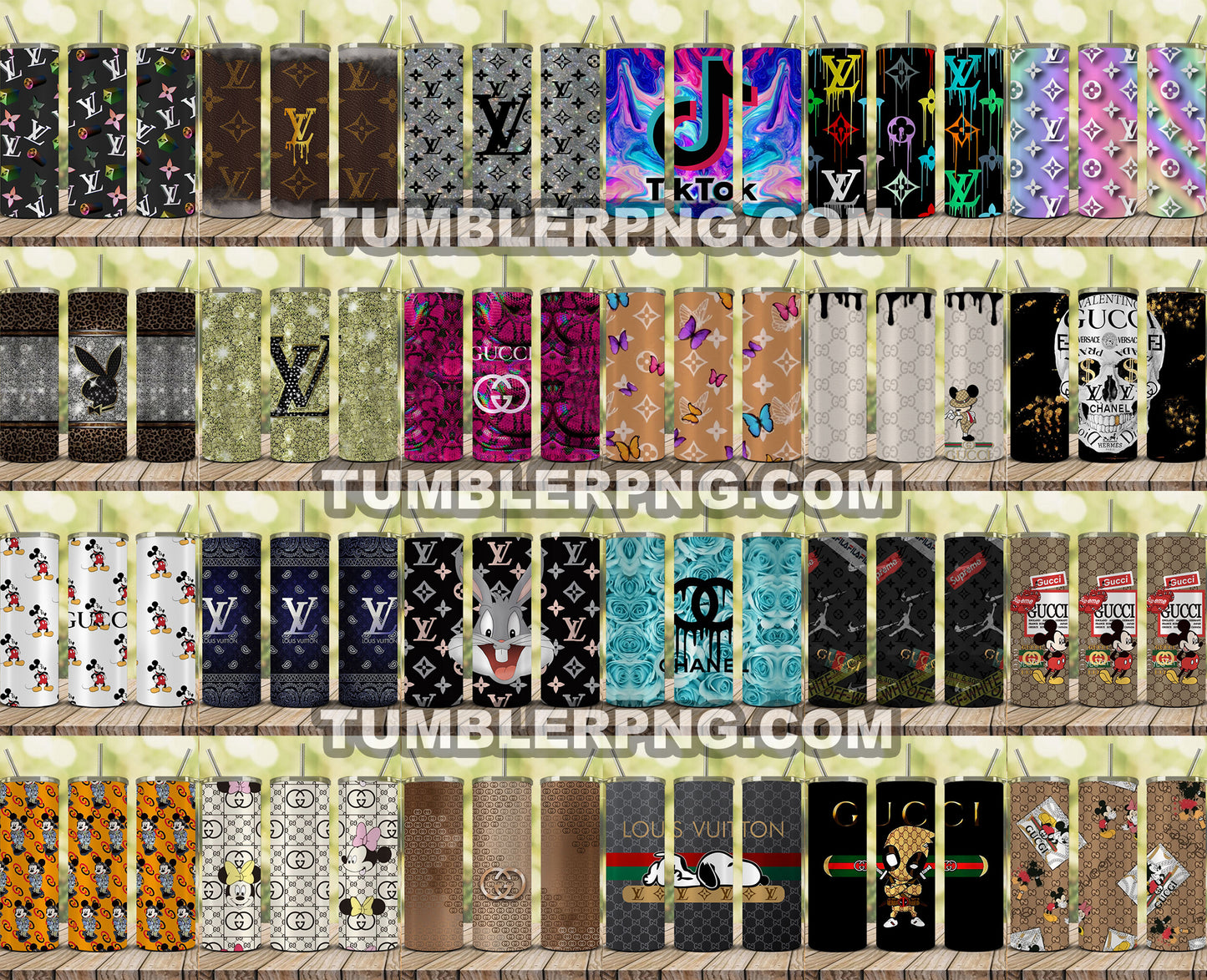 50 Tumbler Wraps 20 oz, Fashion Luxury Logo Tumbler Wrap Png Bundle, Logo Brand Tumbler , 20oz Skinny , Tumbler Wrap Bundle Designs 11