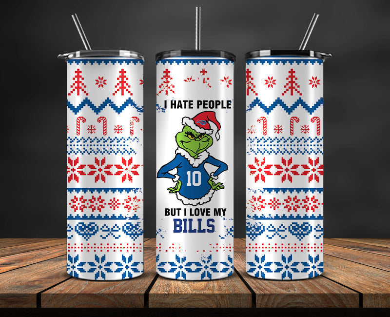 Buffalo Bills Christmas Tumbler 20oz,NFL Merry Christmas 20oz, NFL Christmas Tumbler 20oz 100
