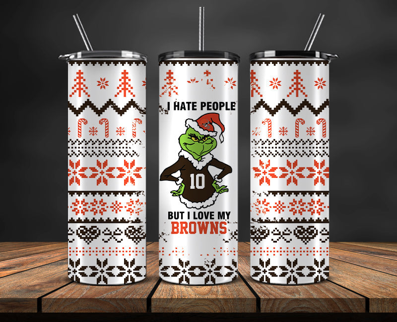 Cleveland Browns Christmas Tumbler 20oz,NFL Merry Christmas 20oz, NFL Christmas Tumbler 20oz 102