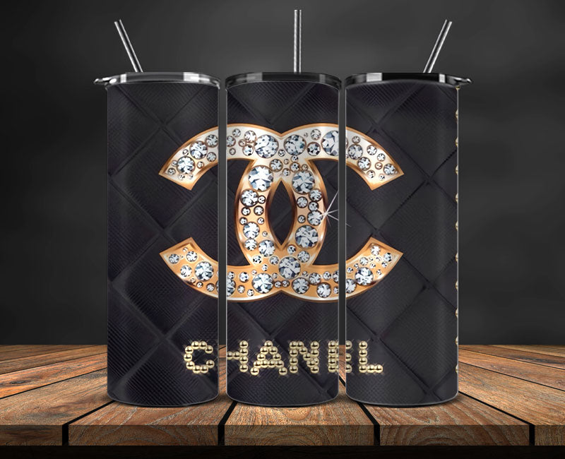 Chanel Tumbler Wrap, Chanel Tumbler Png, Chanel Logo, Luxury Tumbler Wraps, Logo Fashion Design 102
