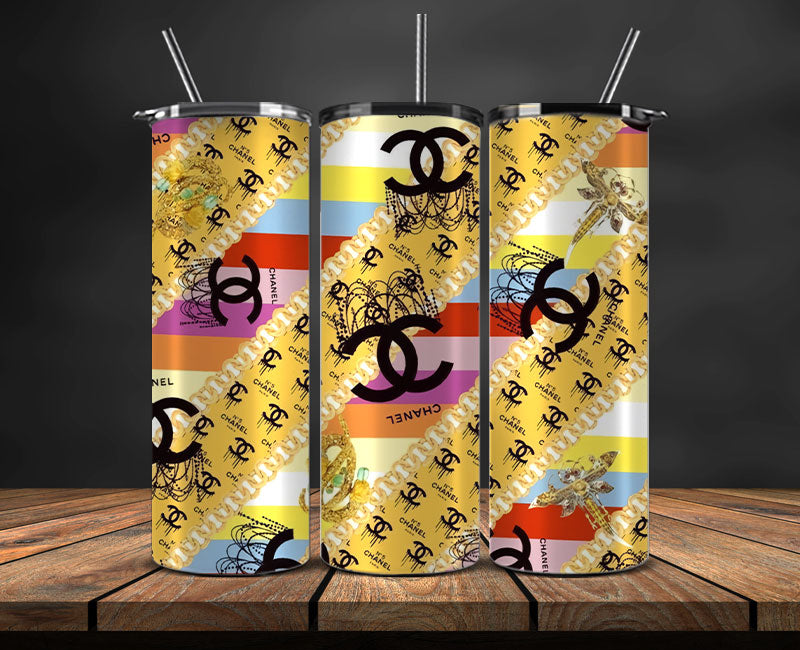 Chanel Tumbler Wrap, Chanel Tumbler Png, Chanel Logo, Luxury Tumbler Wraps, Logo Fashion Design 103