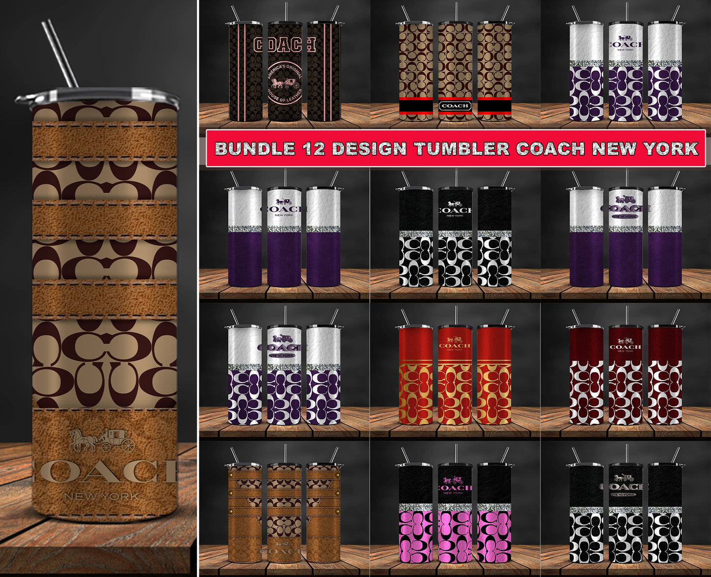 Bundle 12+ Design Tumbler Fashion ,Luxury Designer Tumbler Design,Skinny Tumbler 20oz ,Digital Luxury Fashion 20oz Tumbler Wrap,Tumbler Logo Brand 107
