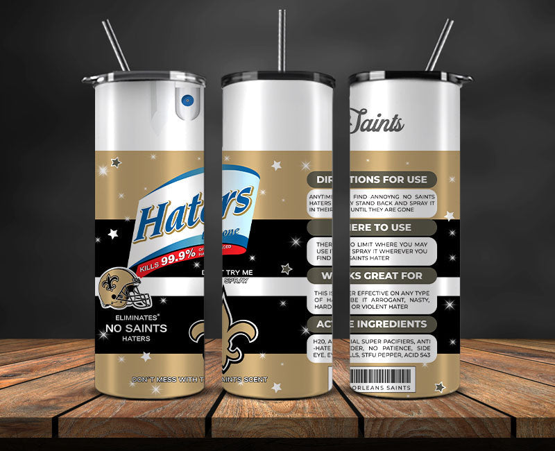 New Orleans Saints Haters Be Gone Tumbler 20oz, NFL Football 20oz LUH -10