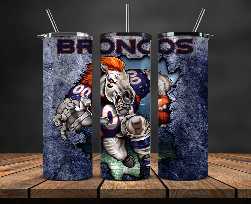 Team Broncos Football Png, Football Tumbler Wrap 10