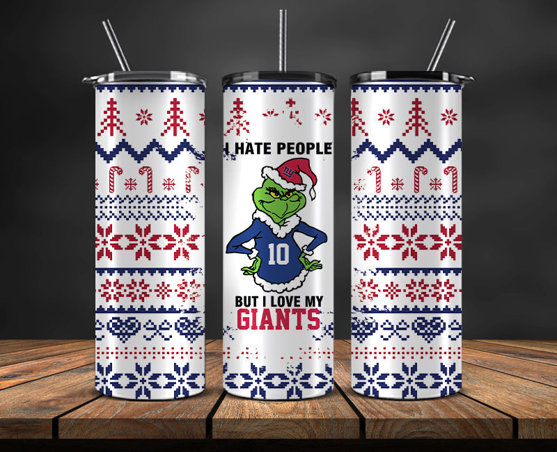 New York Giants Christmas Tumbler 20oz,NFL Merry Christmas 20oz, NFL Christmas Tumbler 20oz 113