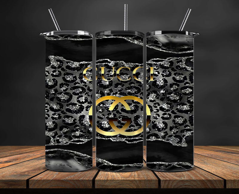 Gucci Tumbler Wrap, Gucci Tumbler Png, Gucci Logo, Luxury Tumbler Wraps, Logo Fashion Design 114