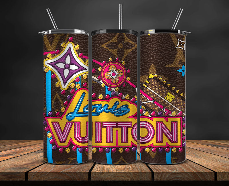 LV Tumbler Wrap, Lv Tumbler Png, Lv Logo, Luxury Tumbler Wraps, Logo Fashion Design 115