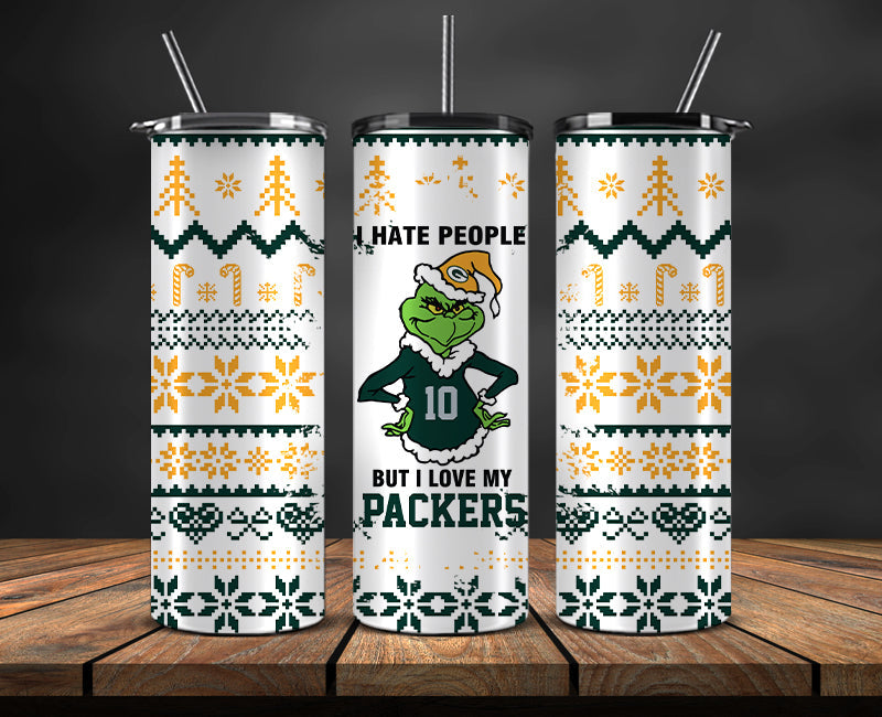 Green Bay Packers Christmas Tumbler 20oz,NFL Merry Christmas 20oz, NFL Christmas Tumbler 20oz 117