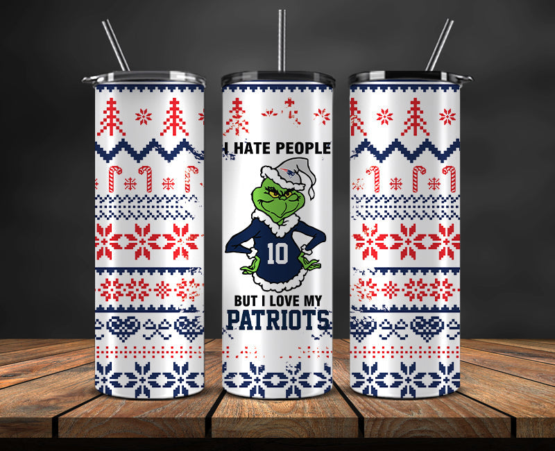 New England Patriots Christmas Tumbler 20oz,NFL Merry Christmas 20oz, NFL Christmas Tumbler 20oz 119