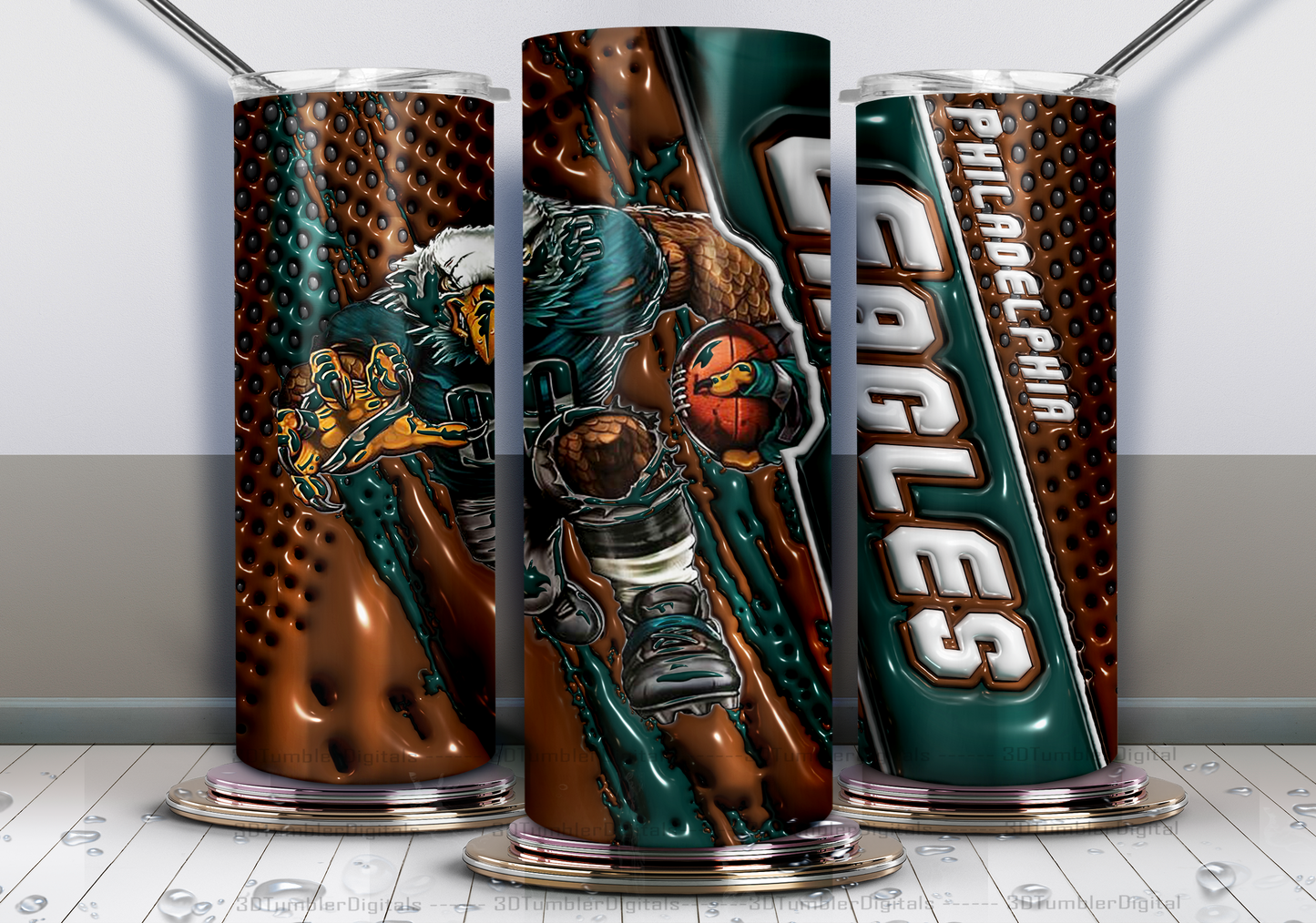 Eagles Tumbler 20oz , 3D Nfl Tumbler 20oz, Nfl Mascot Tumbler LUS- 11