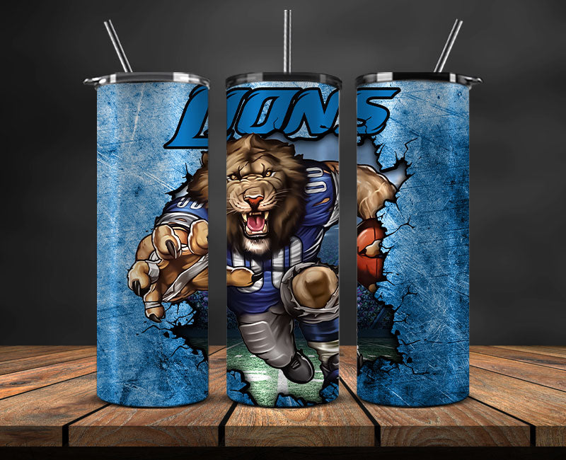 Detroit Lions Football Png , Football Tumbler Wrap 11