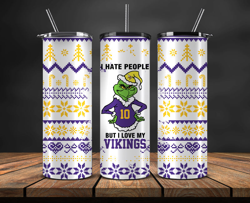 Minnesota Vikings Christmas Tumbler 20oz,NFL Merry Christmas 20oz, NFL Christmas Tumbler 20oz 128