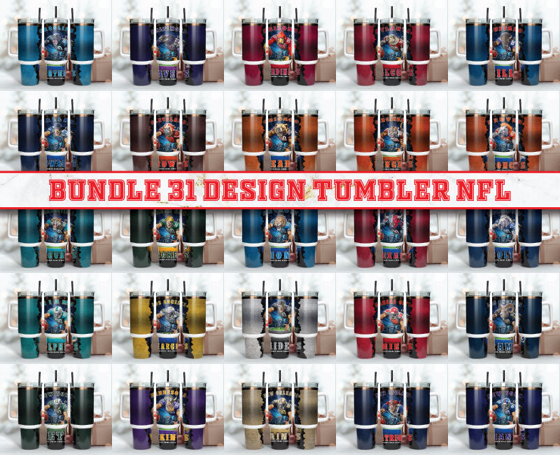 Bundle 31 Design NFL Tumbler 40oz Png, 40oz Tumler Png 129