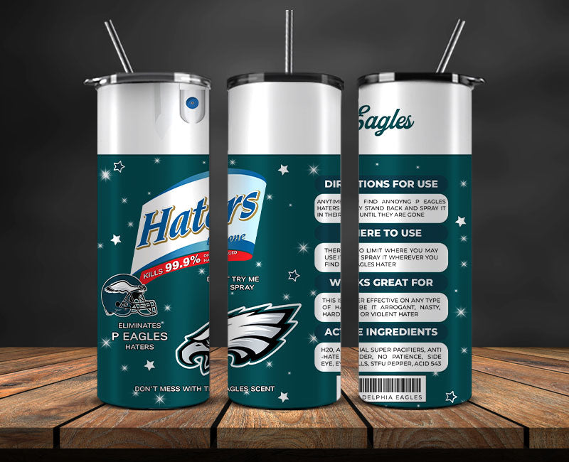 Philadelphia Eagles Haters Be Gone Tumbler 20oz, NFL Football 20oz LUH -12