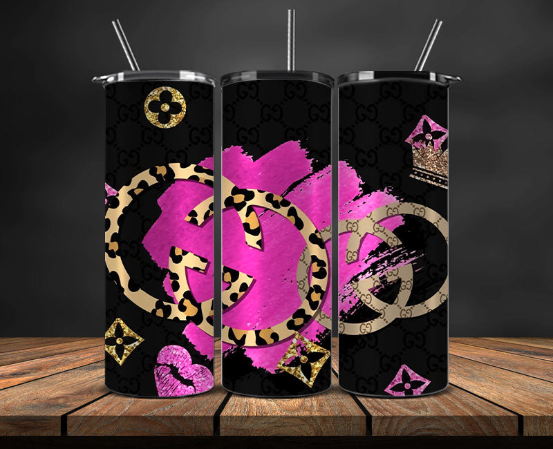 Gucci Tumbler Wrap, Gucci Tumbler Png, Gucci Logo, Luxury Tumbler Wraps, Logo Fashion Design 136