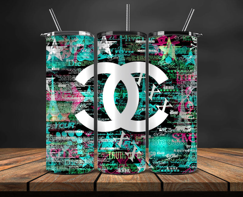 Chanel Tumbler Wrap, Chanel Tumbler Png, Chanel Logo, Luxury Tumbler Wraps, Logo Fashion Design 137