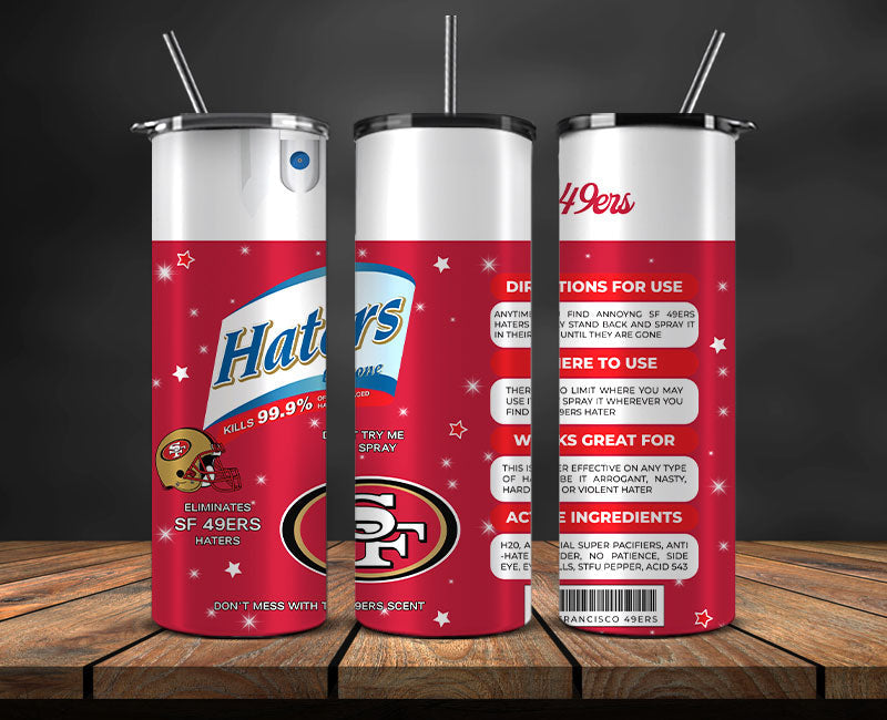 San Francisco 49ers Haters Be Gone Tumbler 20oz, NFL Football 20oz LUH -13